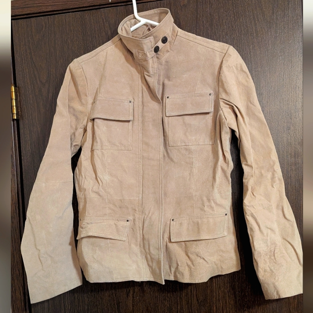 Dollhouse Genuine Leather Jacket Beige – Size Medium